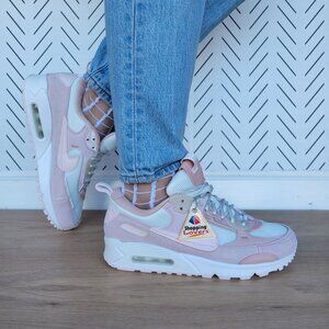 ⭐Nike Air Max 90 Futura Women Shoes Sz 8.5 Barley Rose Pink Sneakers DM9922-104